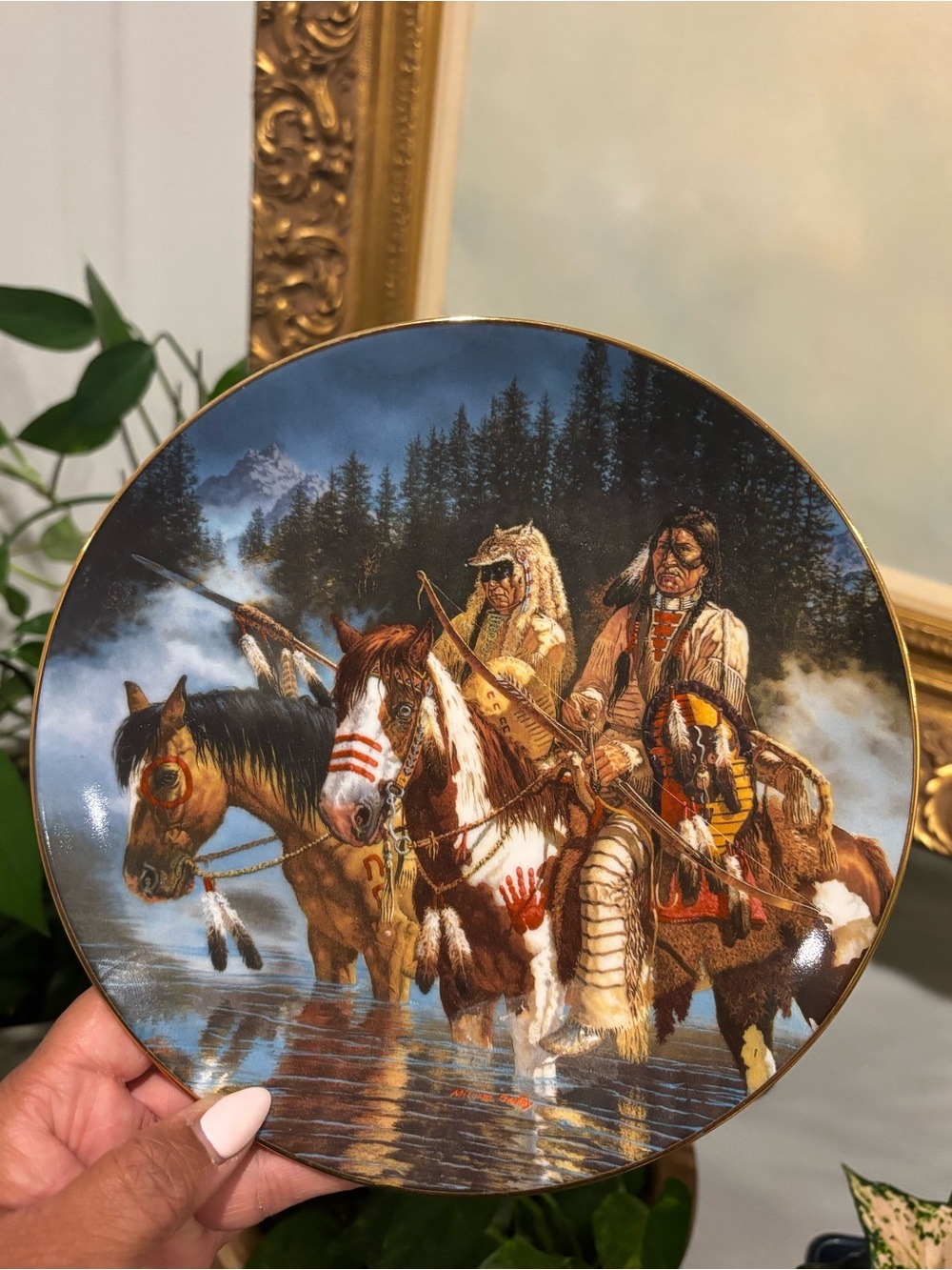 "White Quiver and Scout" Decorative Plate by Michael Gentry